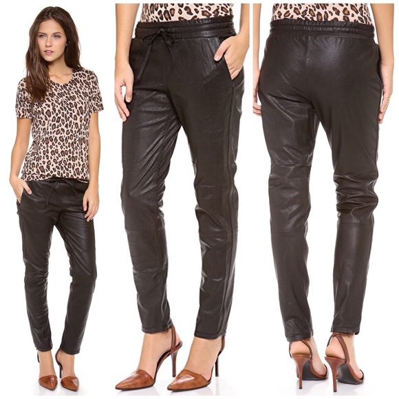 bec and bridge leather pants
